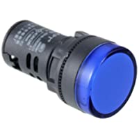 LED Luz indicadora - TOOGOO(R) AC 220V LED Luz indicadora piloto Lampara de senal Negro Azul